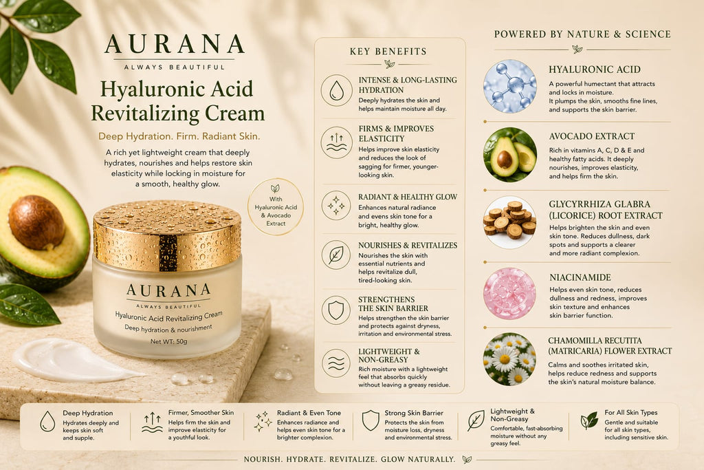 AURANA Hyaluronic Acid Revitalizing Face Cream 50g