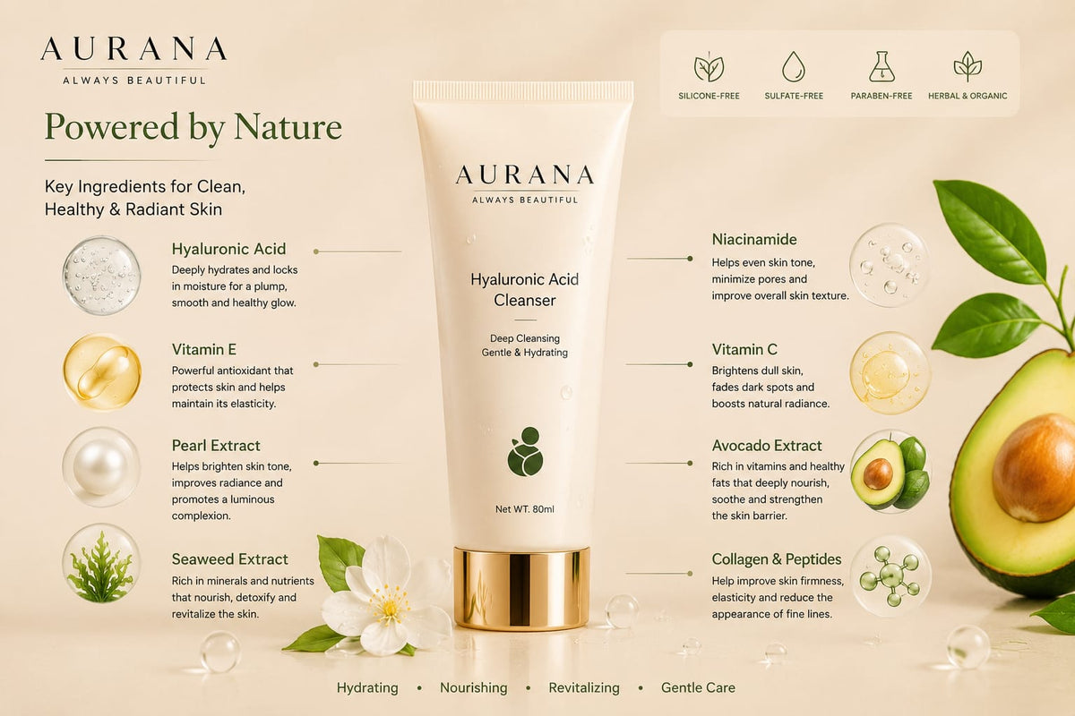 AURANA Hyaluronic Acid Foaming Gel Cleanser